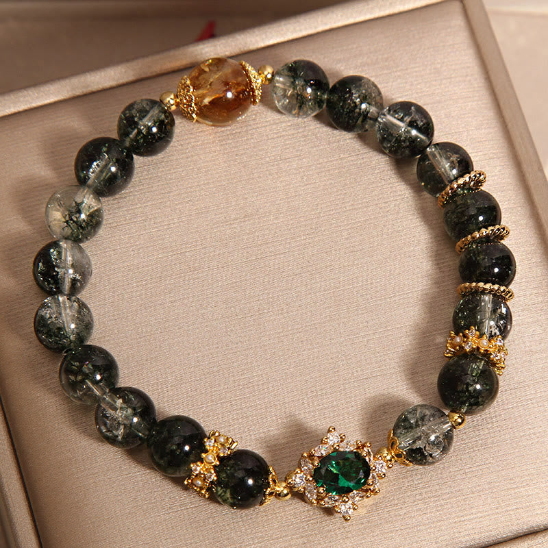 Fortune Jewel Green Phantom Green Crystal Confidence Bracelet