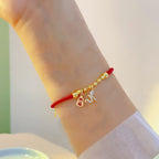 Fortune Jewel Handmade Red String Fu Character Year Of The Snake Protection Braided Bracelet