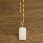 Fortune Jewel Hetian Jade Silver Prosperity Necklace Pendant