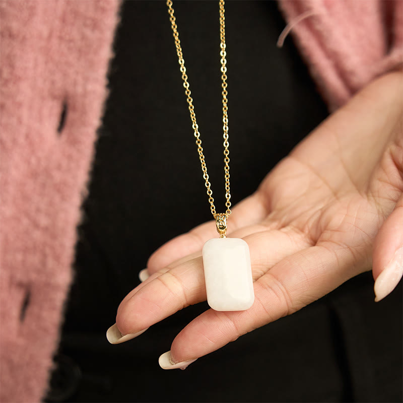 Fortune Jewel Hetian Jade Silver Prosperity Necklace Pendant