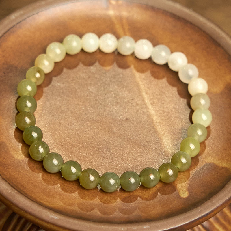 Fortune Jewel Hetian Jade Gradient Color Abundance Bracelet