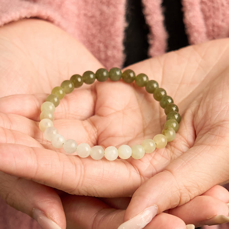 Fortune Jewel Hetian Jade Gradient Color Abundance Bracelet