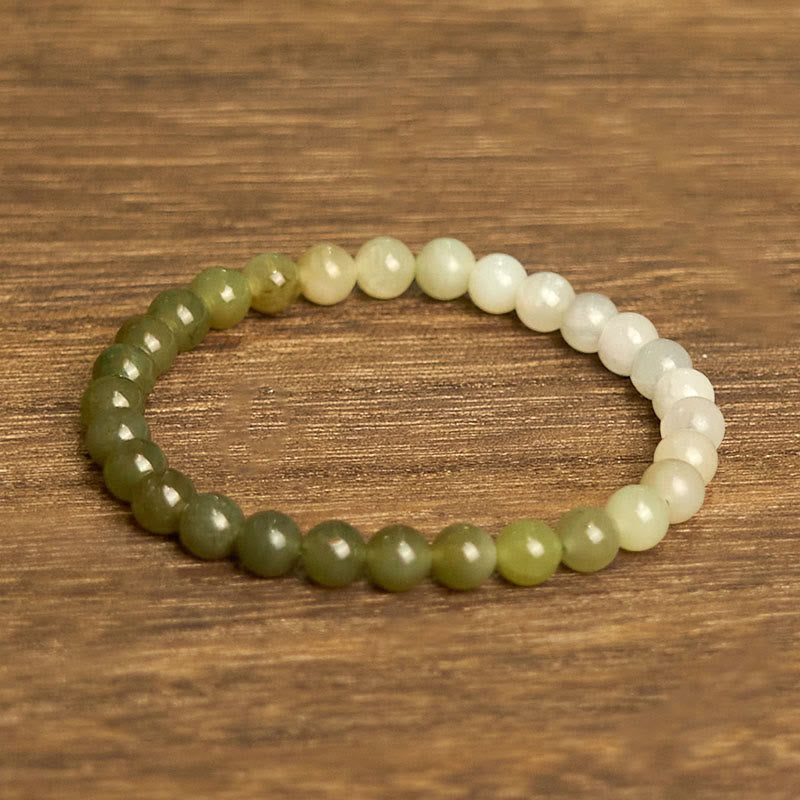Fortune Jewel Hetian Jade Gradient Color Abundance Bracelet