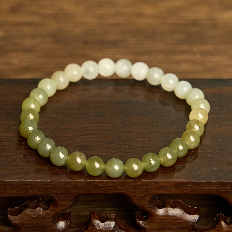 Fortune Jewel Hetian Jade Gradient Color Abundance Bracelet
