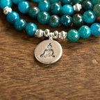 Fortune Jewel 108 Mala Beads Apatite Bead Om The Tree Of Life Lotus Buddha Bracelet Fortune Jewel
