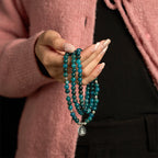 Fortune Jewel 108 Mala Beads Apatite Bead Om The Tree Of Life Lotus Buddha Bracelet Fortune Jewel