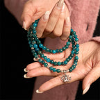 Fortune Jewel 108 Mala Beads Apatite Bead Om The Tree Of Life Lotus Buddha Bracelet Fortune Jewel