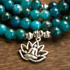 Fortune Jewel 108 Mala Beads Apatite Bead Om The Tree Of Life Lotus Buddha Bracelet Fortune Jewel