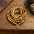 Fortune Jewel 108 Beads Picture Jasper Mala Lotus Courage Bracelet