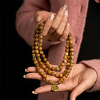 Fortune Jewel 108 Beads Picture Jasper Mala Lotus Courage Bracelet