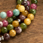 Fortune Jewel 108 Mala Beads Multi-layer Natural Tourmaline Lotus Wisdom Bracelet