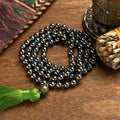 Fortune Jewel 108 Mala Beads Natural Stone Hematite Tassel Powerful Bracelet