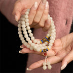 Fortune Jewel 108 Mala Beads Natural Quartzite Wealth Luck Bracelet