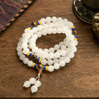 Fortune Jewel 108 Mala Beads Natural Quartzite Wealth Luck Bracelet