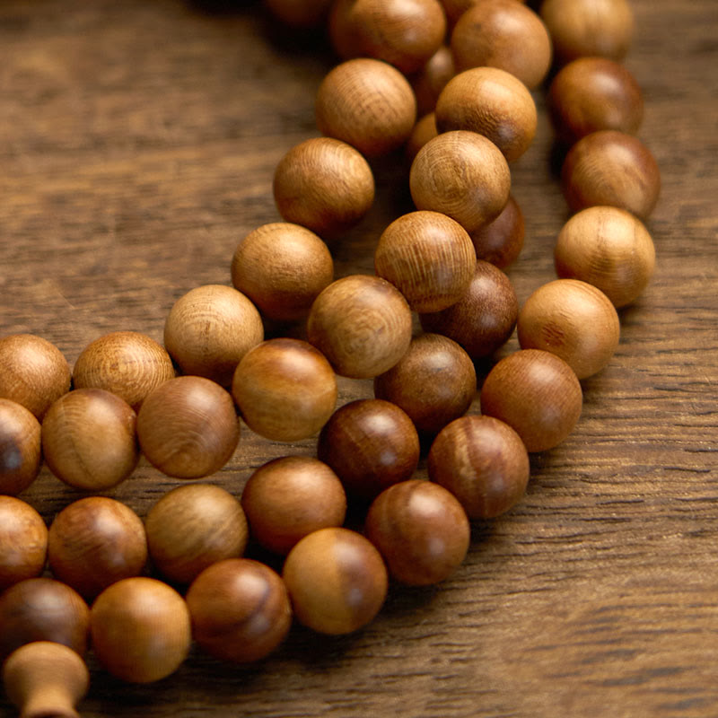 Fortune Jewel 108 Mala Beads Lightning Strike Peach Wood Hand Polishing Protection Bracelet
