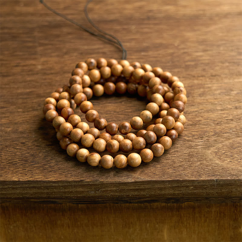 Fortune Jewel 108 Mala Beads Lightning Strike Peach Wood Hand Polishing Protection Bracelet