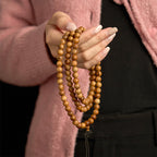 Fortune Jewel 108 Mala Beads Lightning Strike Peach Wood Hand Polishing Protection Bracelet