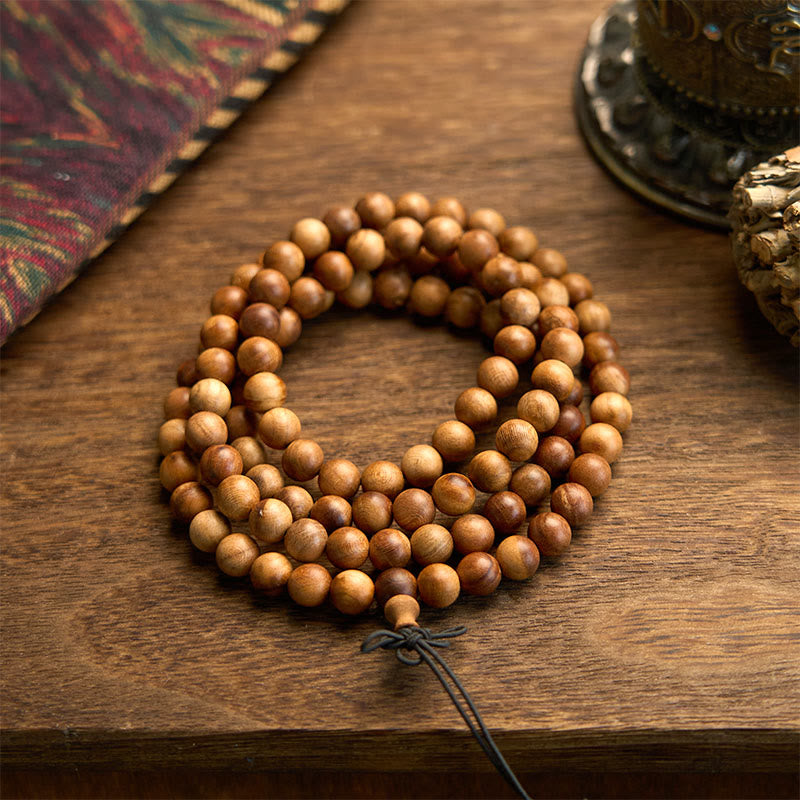 Fortune Jewel 108 Mala Beads Lightning Strike Peach Wood Hand Polishing Protection Bracelet