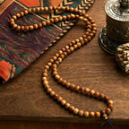 Fortune Jewel 108 Mala Beads Lightning Strike Peach Wood Hand Polishing Protection Bracelet