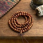 Fortune Jewel 108 Mala Beads Lightning Struck Jujube Wood The Golden Light Mantra Protection Bracelet