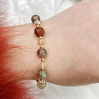 Fortune Jewel Natural Colored Rutilated Quartz Amethyst Protection Bracelet