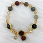Fortune Jewel Natural Colored Rutilated Quartz Amethyst Protection Bracelet