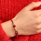 Fortune Jewel 999 Gold Year of the Snake Design Handmade Luck Protection Rope Braided Bracelet