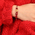 Fortune Jewel 999 Gold Year of the Snake Design Handmade Luck Protection Rope Braided Bracelet