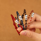 Fortune Jewel 999 Sterling Silver Year of the Snake Handmade Copper Coin Protection Braided Bracelet