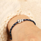 Fortune Jewel 999 Sterling Silver Year of the Snake Handmade Copper Coin Protection Braided Bracelet