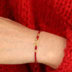 Fortune Jewel 999 Gold Year of the Snake Eternal Endless Knot Infinity Handmade Luck Bracelet