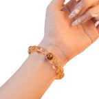 Fortune Jewel Topaz Citrine Tiger Eye Zakiram Goddess of Wealth Bracelet
