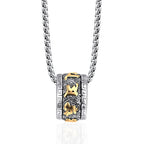 Fortune Jewel Tibetan Om Mani Padme Hum Titanium Steel Peace Necklace Pendant