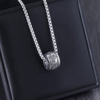 Fortune Jewel Tibetan Om Mani Padme Hum Titanium Steel Peace Necklace Pendant