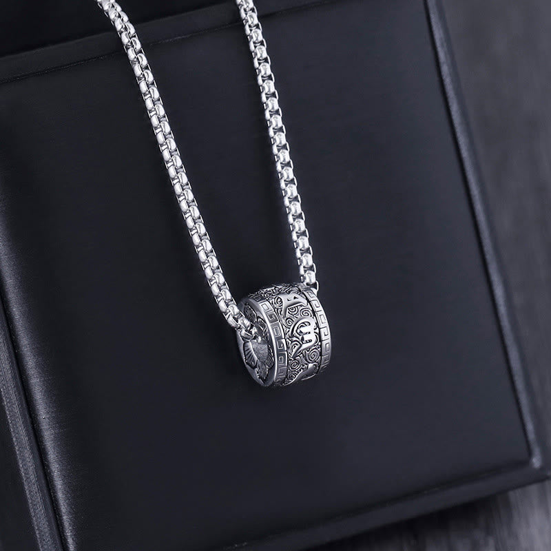 Fortune Jewel Tibetan Om Mani Padme Hum Titanium Steel Peace Necklace Pendant