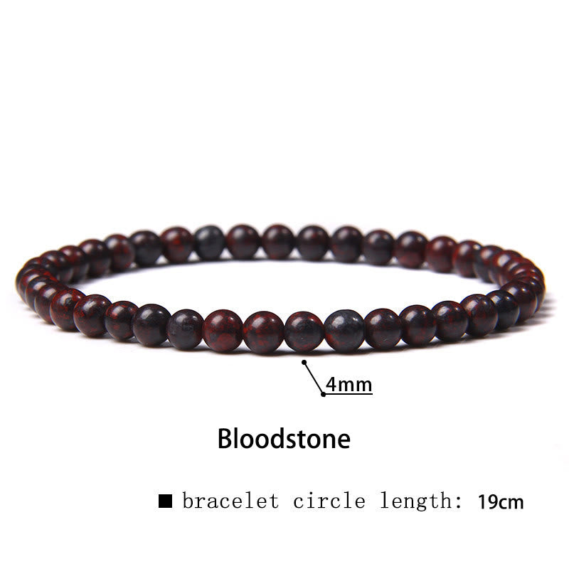Fortune Jewel 4mm Various Stone Crystal Mini Beads Healing Bracelet