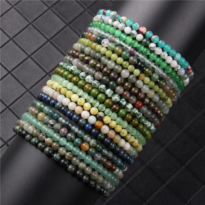 Fortune Jewel 4mm Various Stone Crystal Mini Beads Healing Bracelet