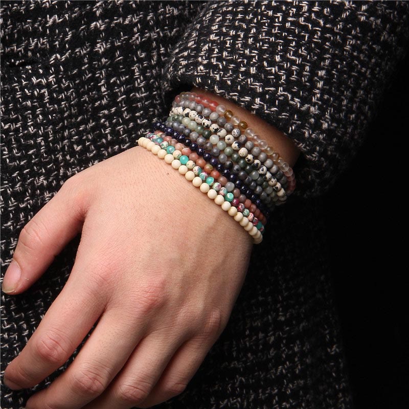 Fortune Jewel 4mm Various Stone Crystal Mini Beads Healing Bracelet