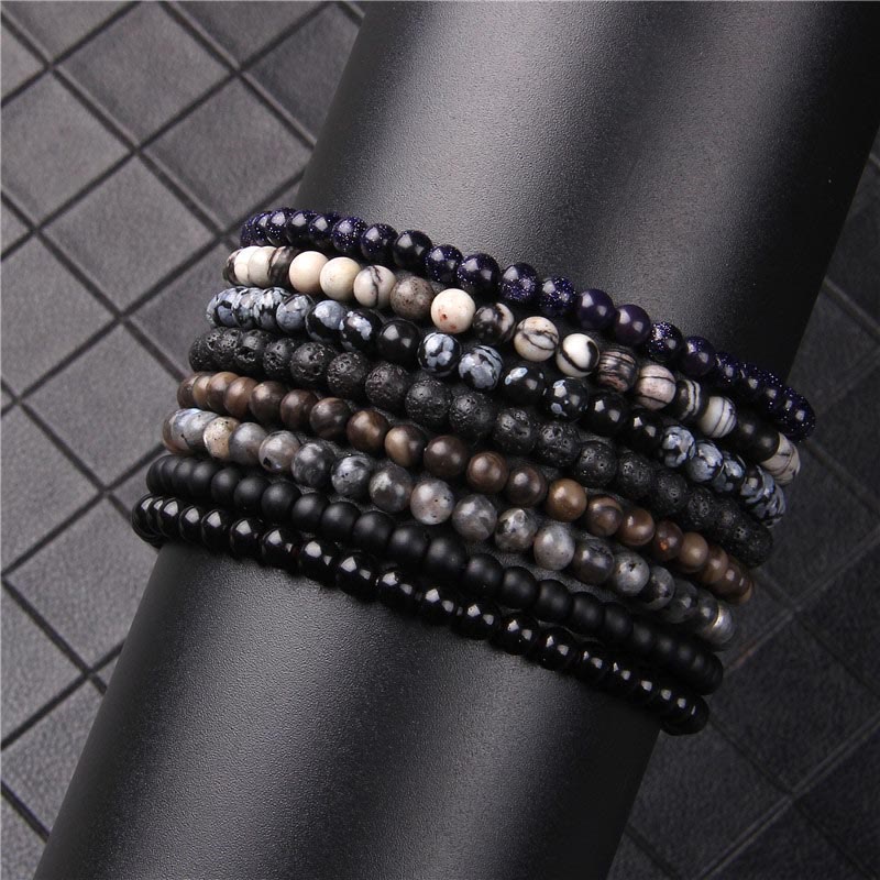 Fortune Jewel 4mm Various Stone Crystal Mini Beads Healing Bracelet