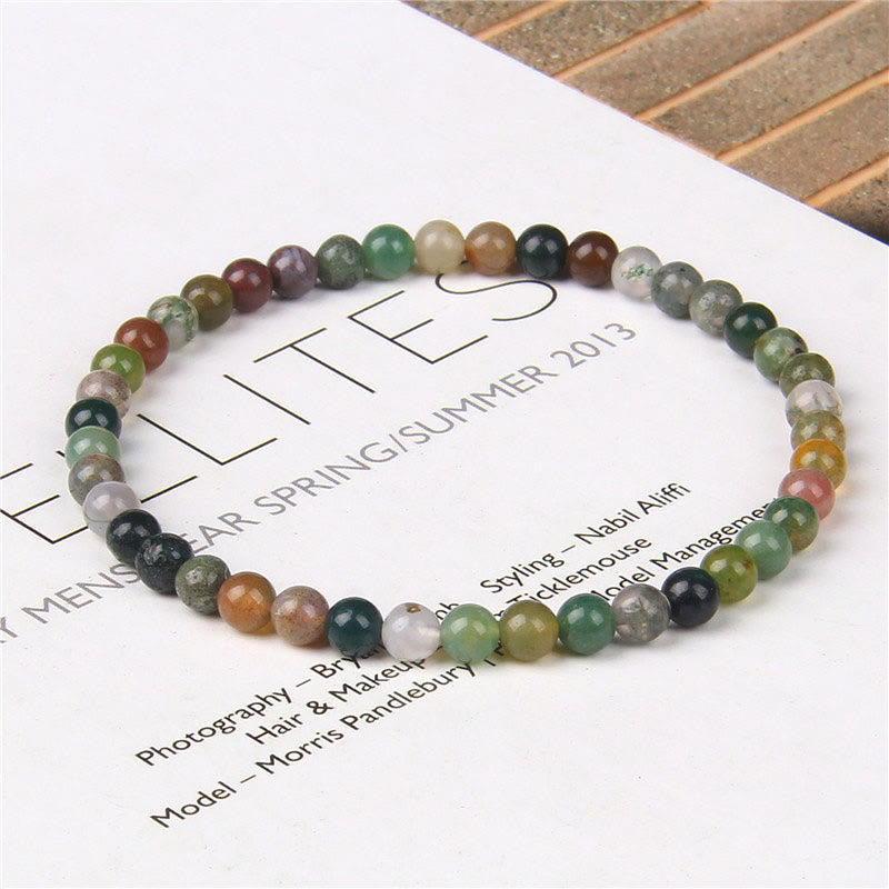 Fortune Jewel 4mm Various Stone Crystal Mini Beads Healing Bracelet