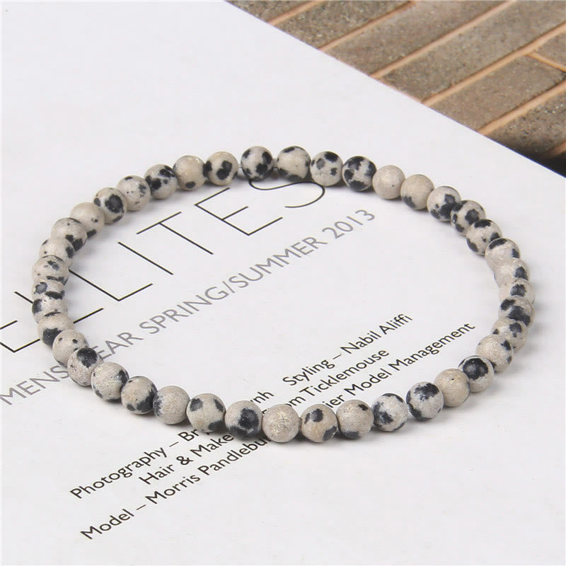 Fortune Jewel 4mm Various Stone Crystal Mini Beads Healing Bracelet