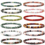 Fortune Jewel 4mm Various Stone Crystal Mini Beads Healing Bracelet