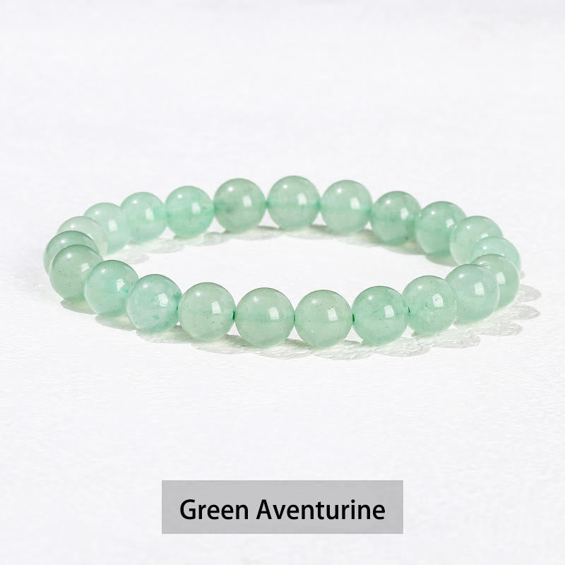 Fortune Jewel Various Crystal Stone Amethyst Green Aventurine Rose Quartz Healing Bracelet