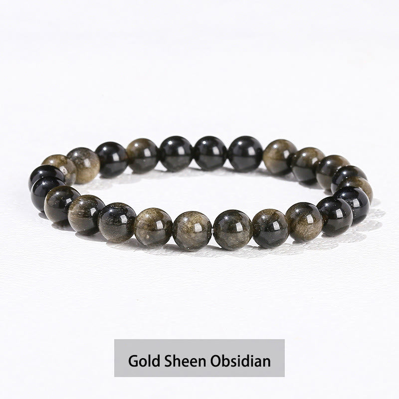 Fortune Jewel Various Crystal Stone Amethyst Green Aventurine Rose Quartz Healing Bracelet