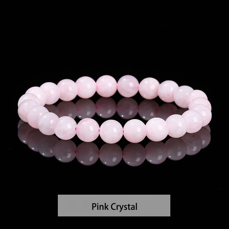 Fortune Jewel Various Crystal Stone Amethyst Green Aventurine Rose Quartz Healing Bracelet