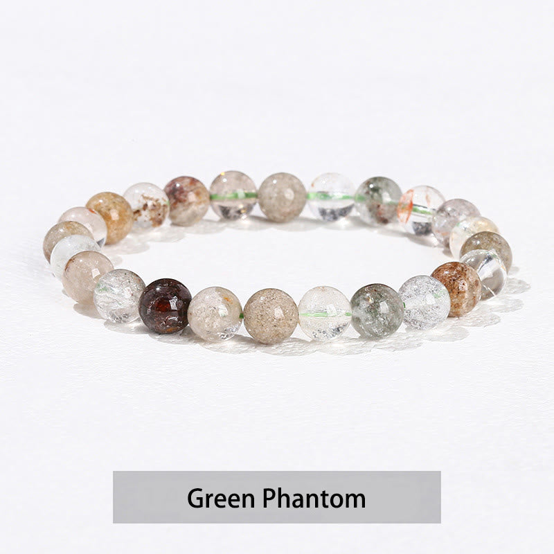 Fortune Jewel Various Crystal Stone Amethyst Green Aventurine Rose Quartz Healing Bracelet