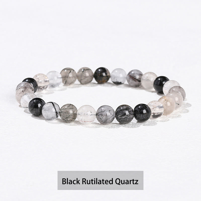 Fortune Jewel Various Crystal Stone Amethyst Green Aventurine Rose Quartz Healing Bracelet