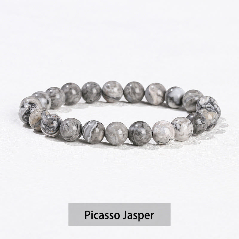 Fortune Jewel Various Crystal Stone Amethyst Green Aventurine Rose Quartz Healing Bracelet
