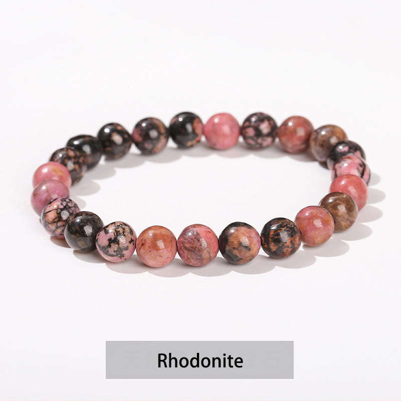 Fortune Jewel Various Crystal Stone Amethyst Green Aventurine Rose Quartz Healing Bracelet