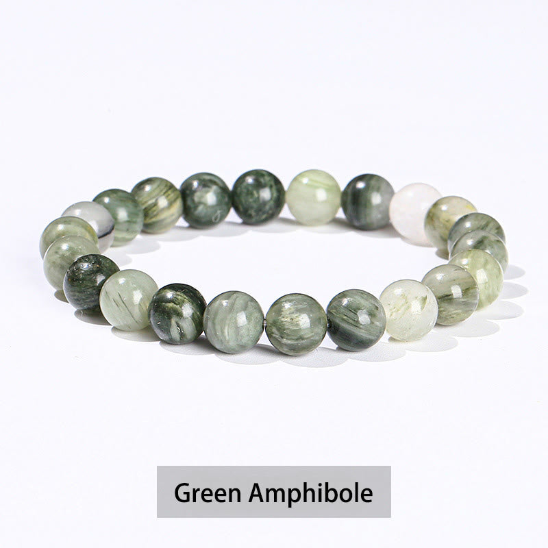 Fortune Jewel Various Crystal Stone Amethyst Green Aventurine Rose Quartz Healing Bracelet